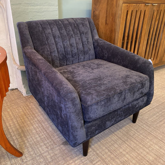 Contemporary Black Channel Back Armchair U ACCENT CHAIRS