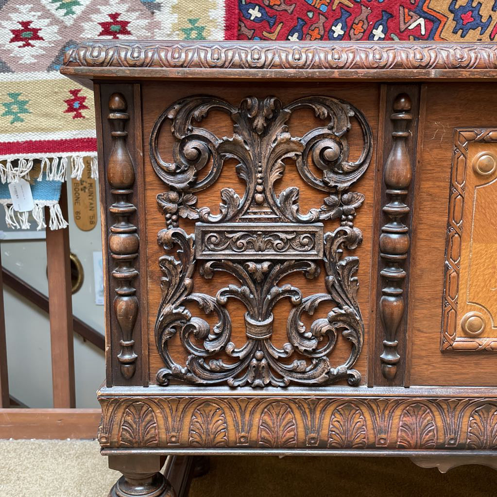 Cedar-Lined Intricately Carved Chest C CABINETS