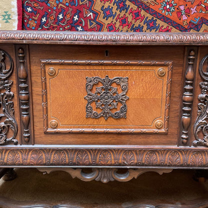 Cedar-Lined Intricately Carved Chest C CABINETS