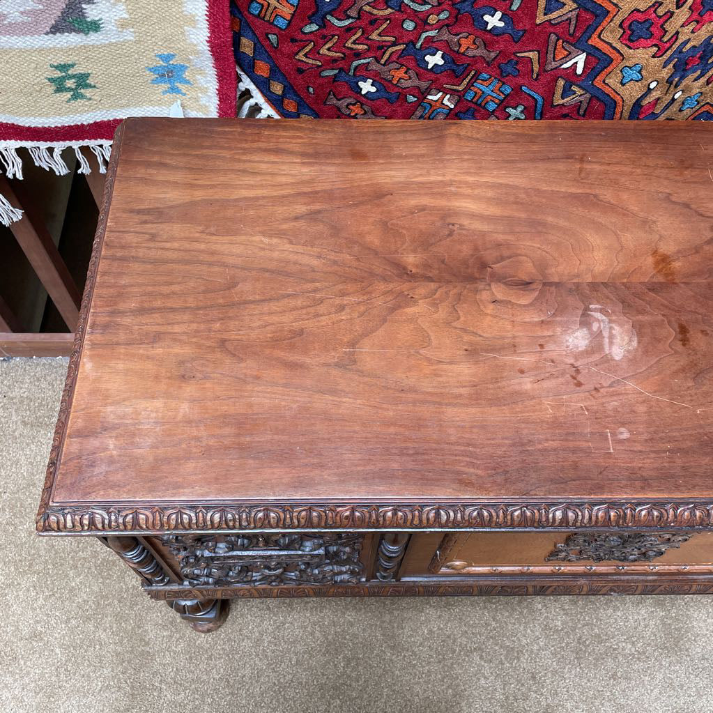Cedar-Lined Intricately Carved Chest C CABINETS