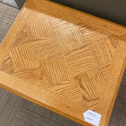 Oak Parquet Check Side Table C SIDE TABLES