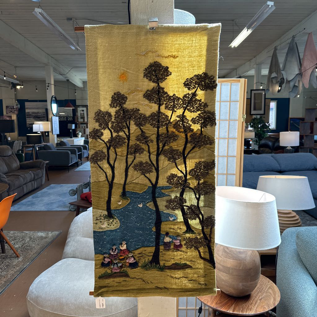 Wall Hanging Tapestry Trees By the River ART
