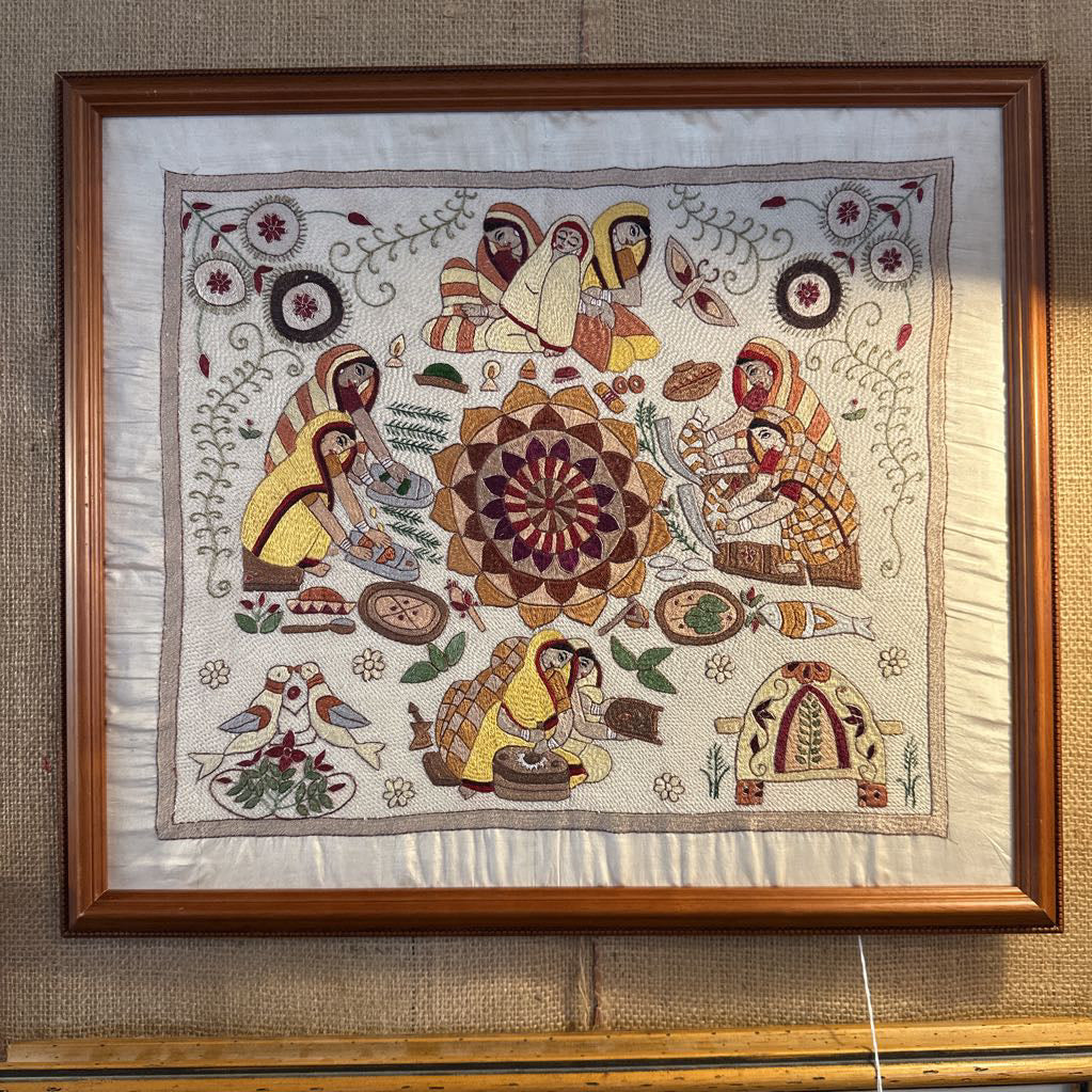 Mandala Brown Frame Embroidery Art ART