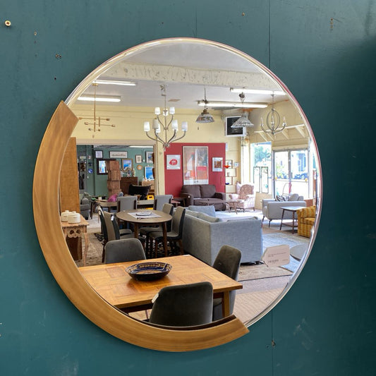 CB2 Mod Round Brass Beveled Mirror C MIRRORS