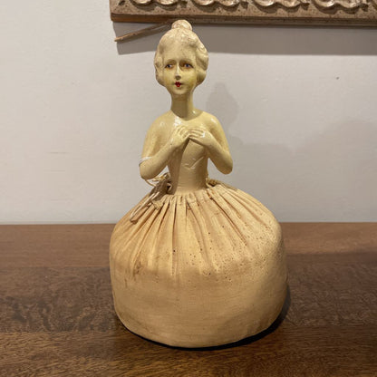 1920's Chalkware Doll Pincushion w/ Sawdust Fill UNIQUE FINDS