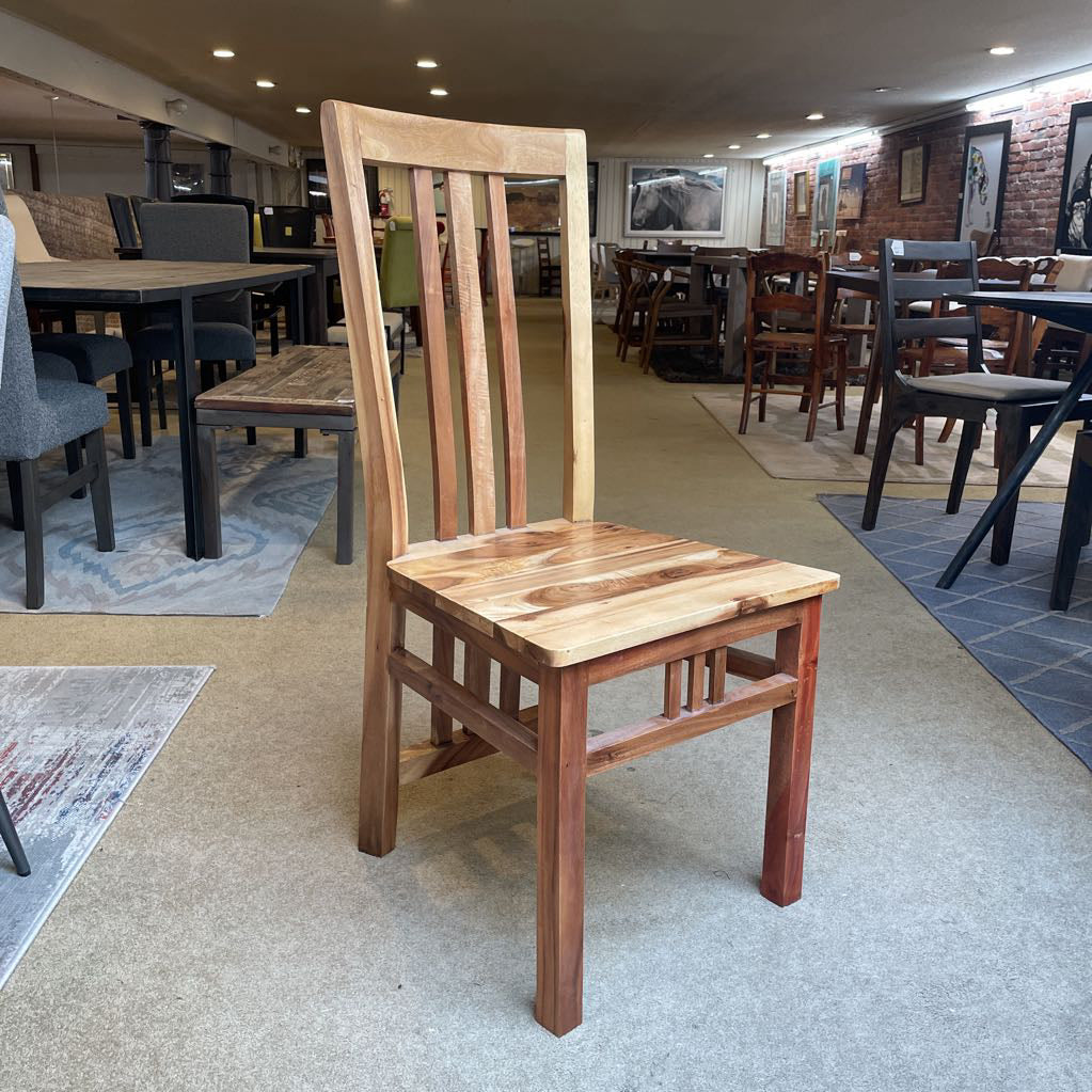 Teak 3 Slat Back Dining Chair C DINING CHAIRS