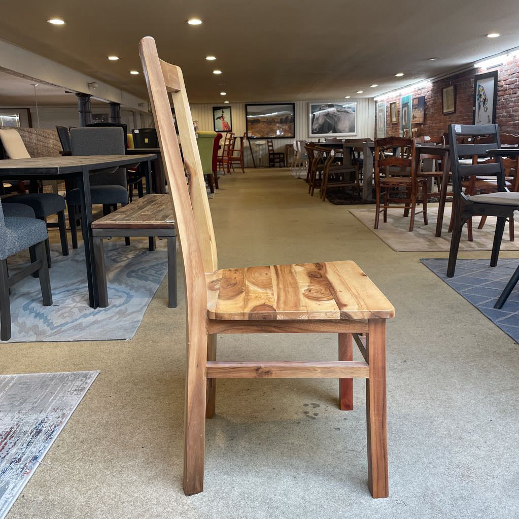 Teak 3 Slat Back Dining Chair C DINING CHAIRS