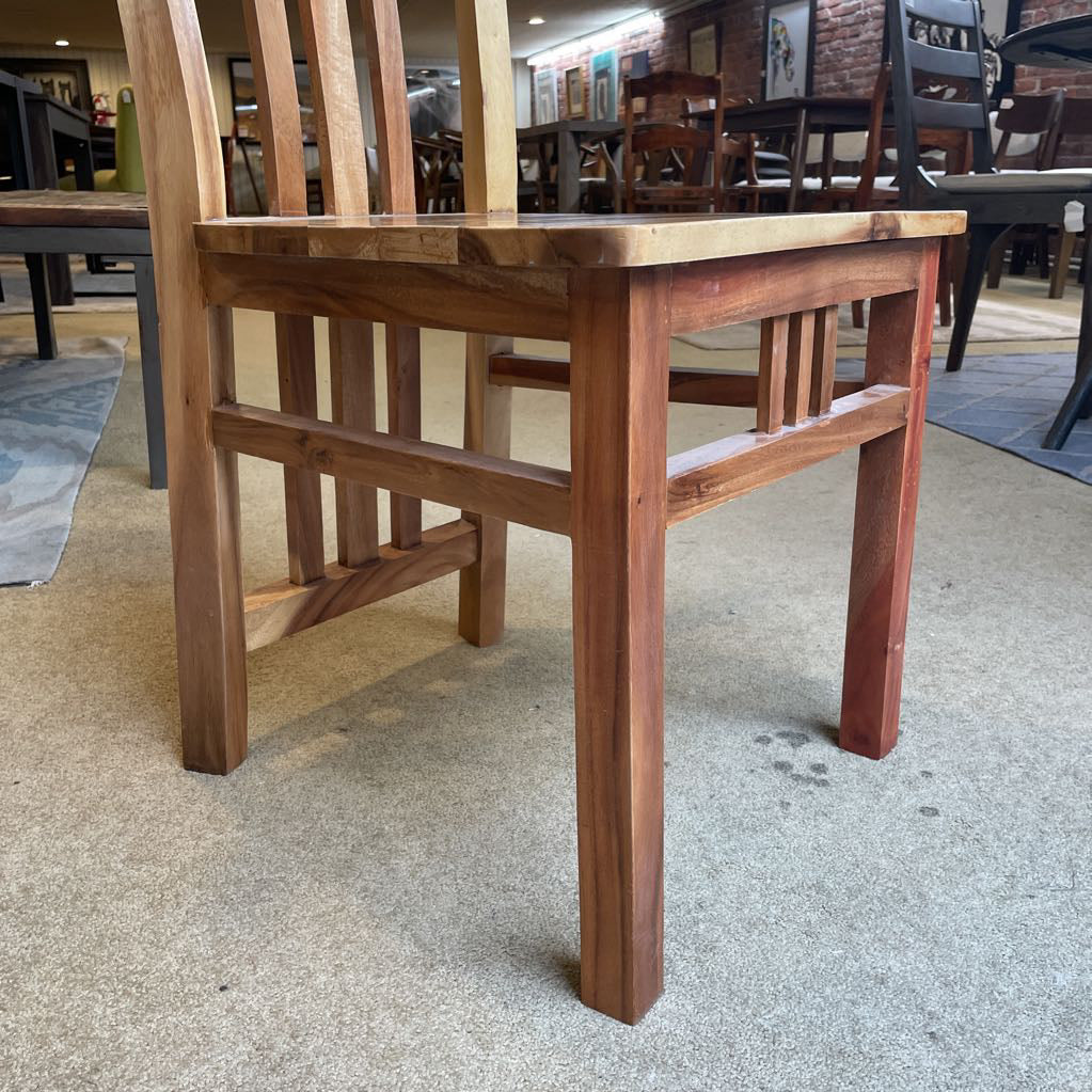 Teak 3 Slat Back Dining Chair C DINING CHAIRS