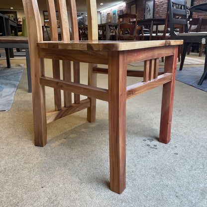 Teak 3 Slat Back Dining Chair C DINING CHAIRS