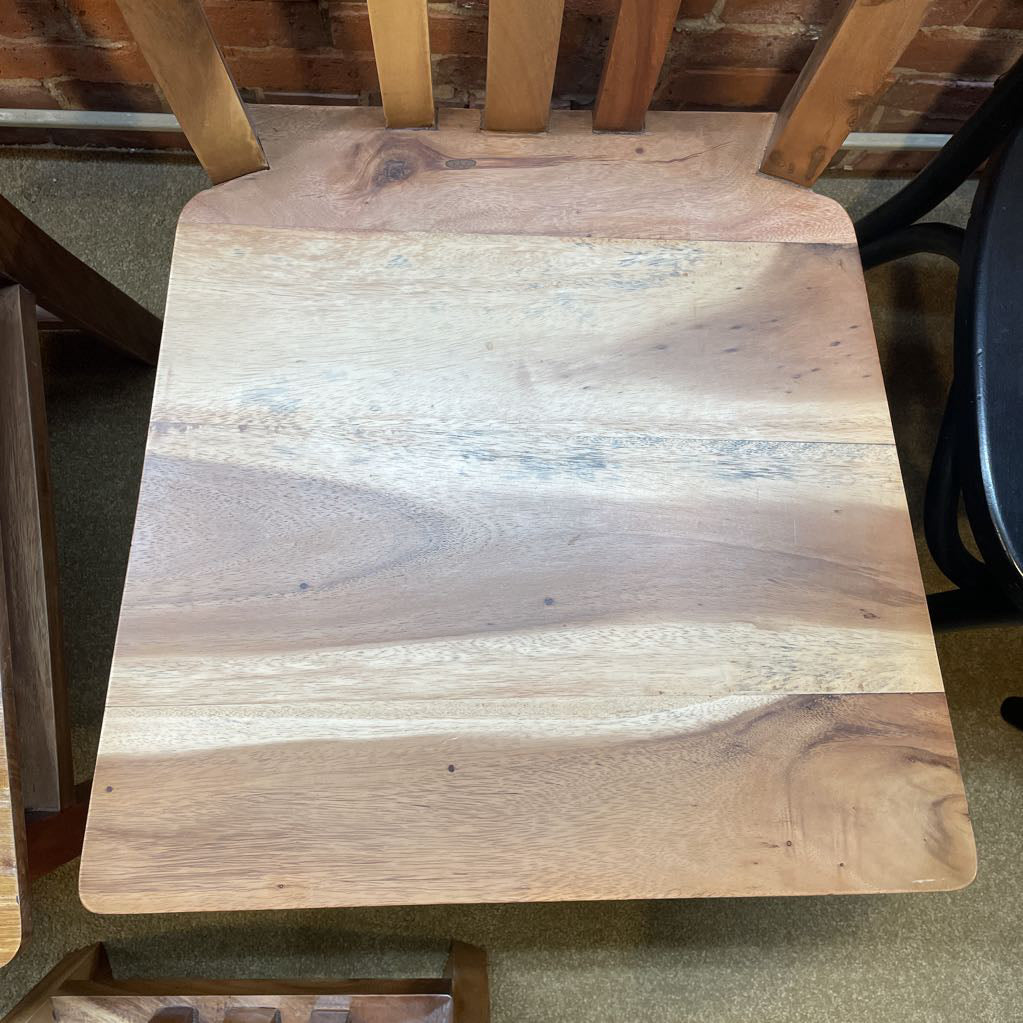 Teak 3 Slat Back Dining Chair C DINING CHAIRS