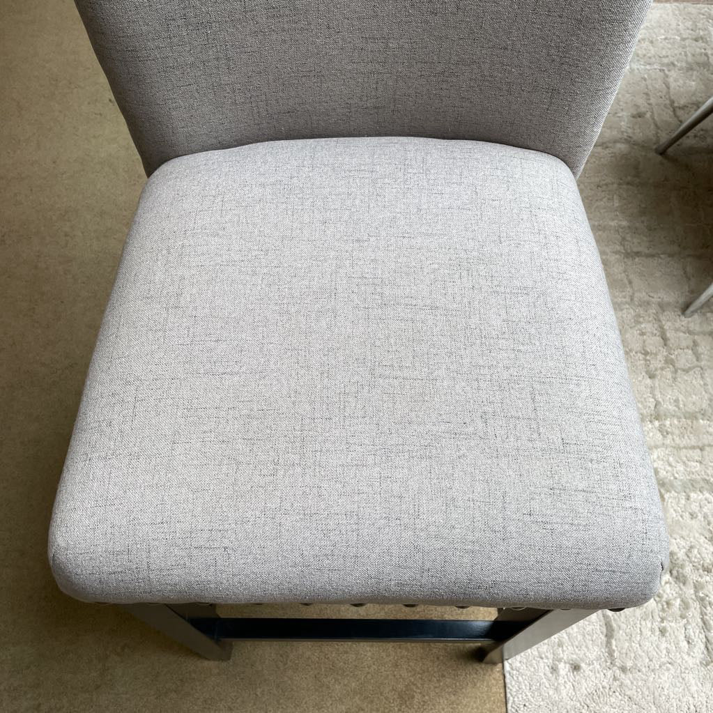 Grey Nailhead Bar Stool C STOOLS