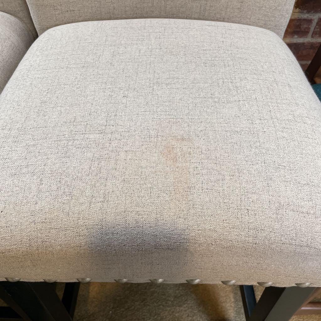 Grey Nailhead Bar Stool C STOOLS