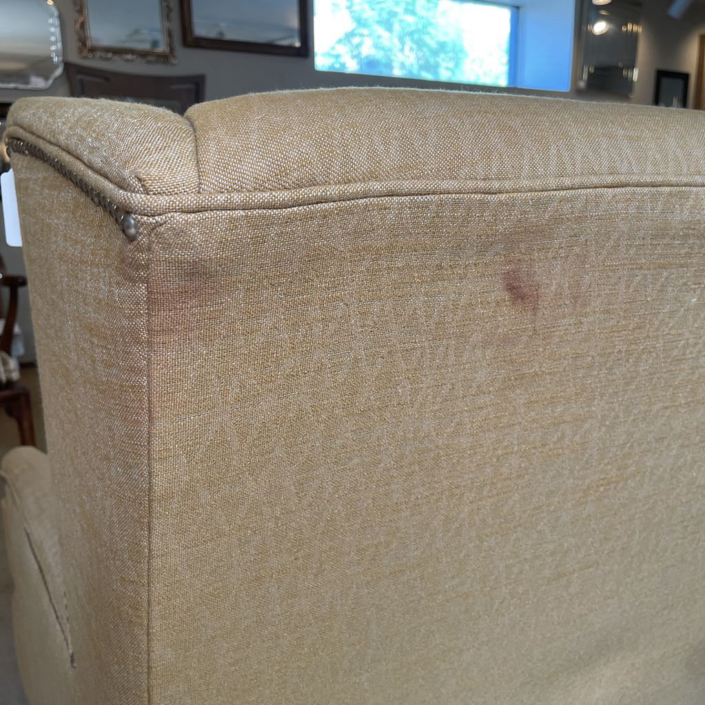 Gold Wingback w Nailhead Accent Chair (AS IS) U ACCENT CHAIRS
