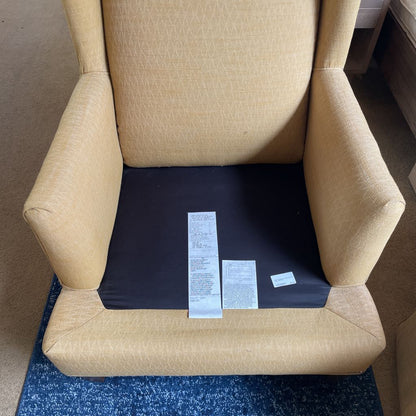 Gold Wingback w Nailhead Accent Chair (AS IS) U ACCENT CHAIRS