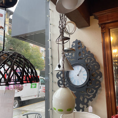 MCM Glass Pandant Lamp w Green Dots