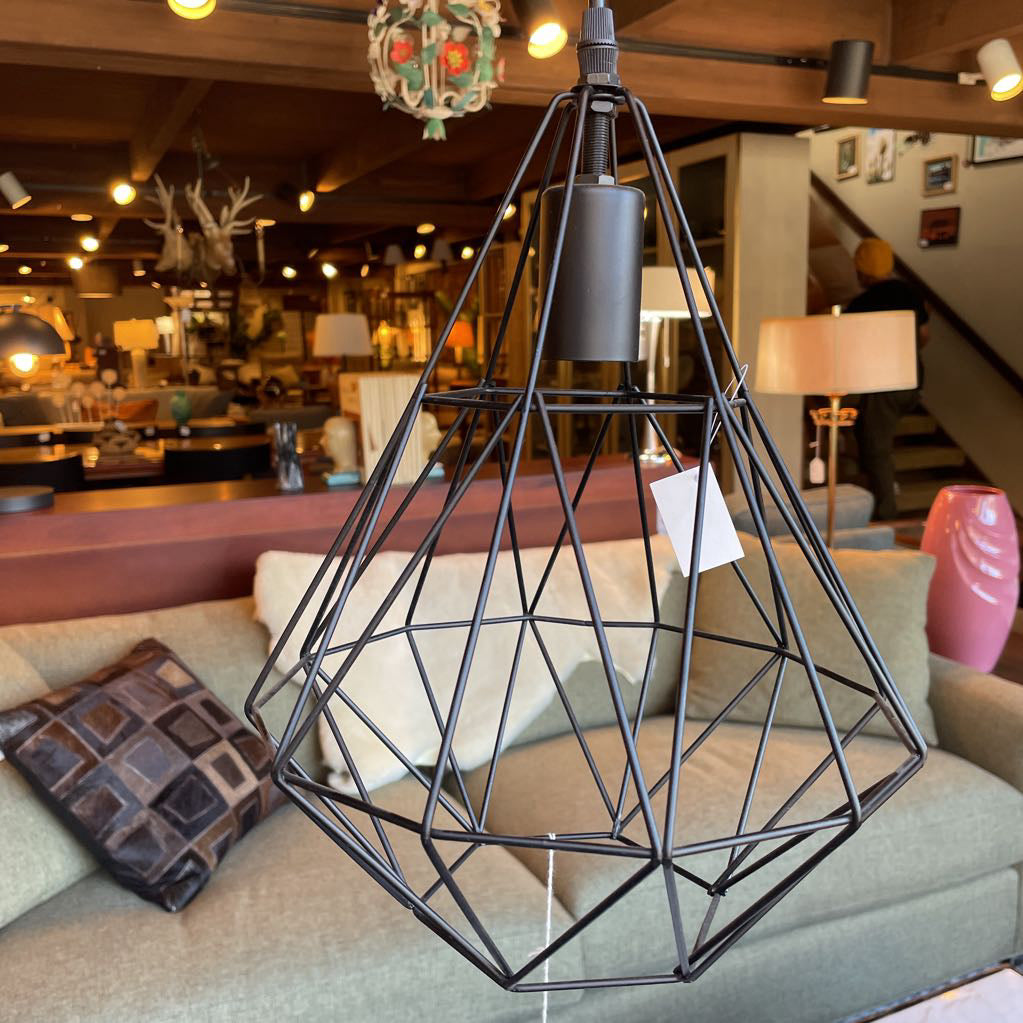 Black Wire Cage Pendant Lamp