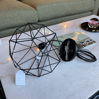Black Wire Cage Pendant Lamp