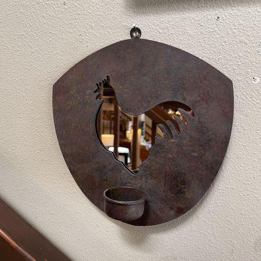 Rooster Mirror w/ Votive C MIRRORS