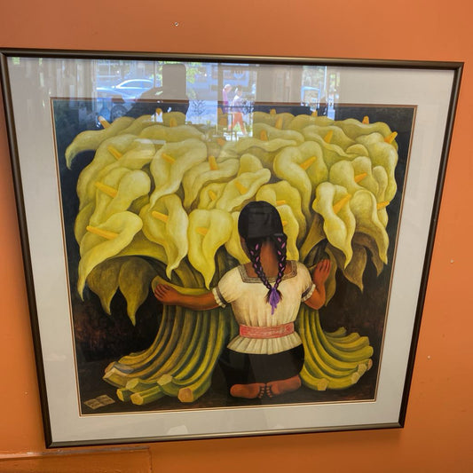 DIEGO RIVERA "Girl w/Flowers" Print ART