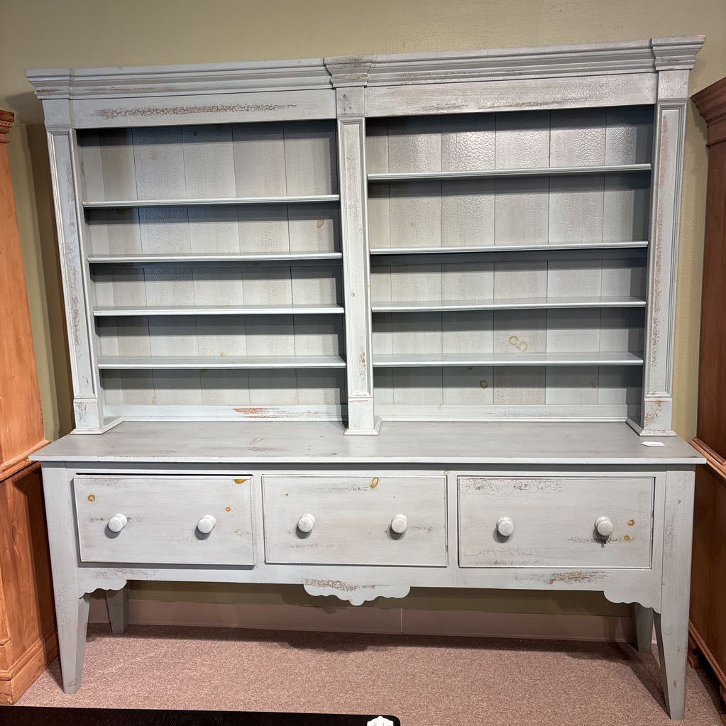 Country French Style Blue Hutch C CABINETS