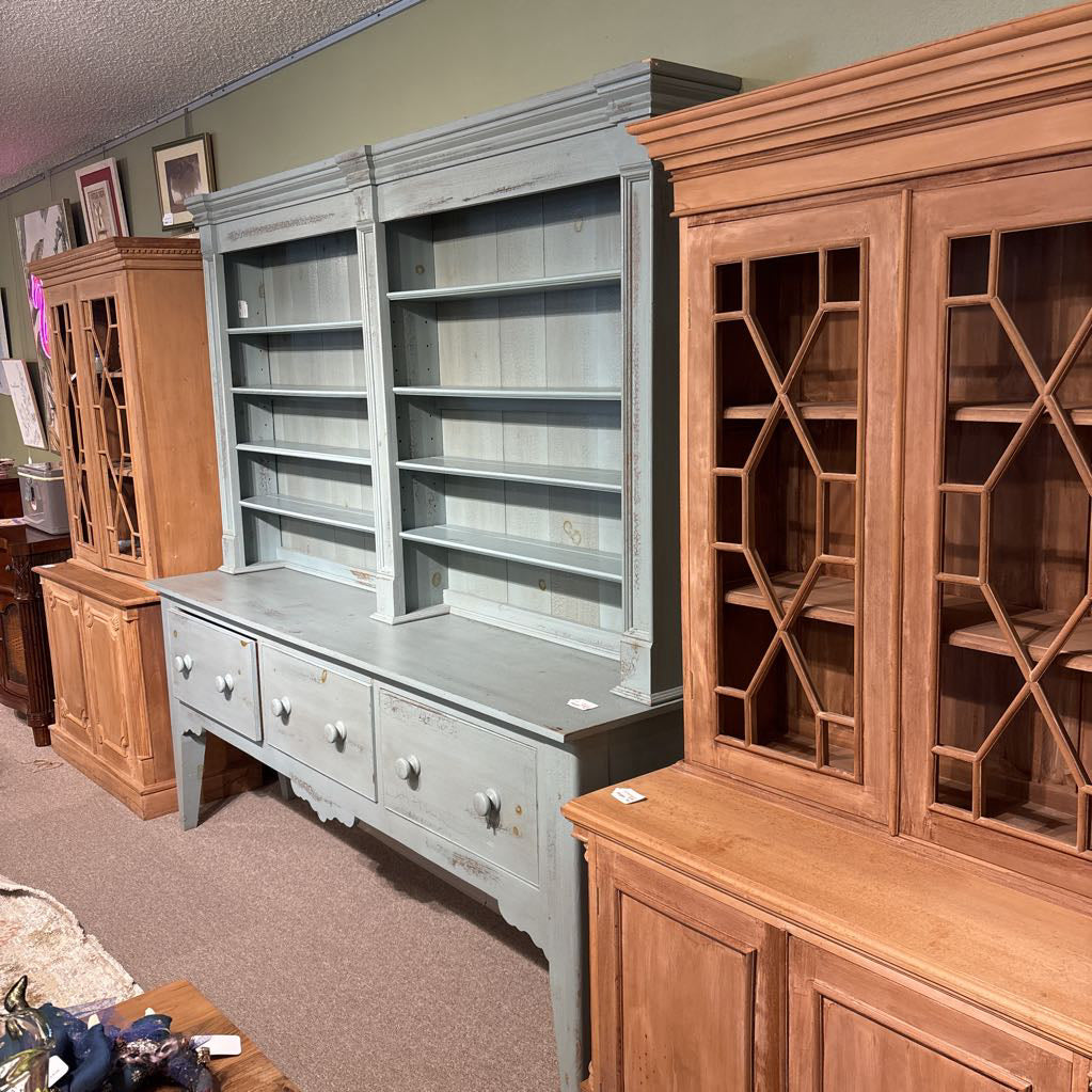 Country French Style Blue Hutch C CABINETS