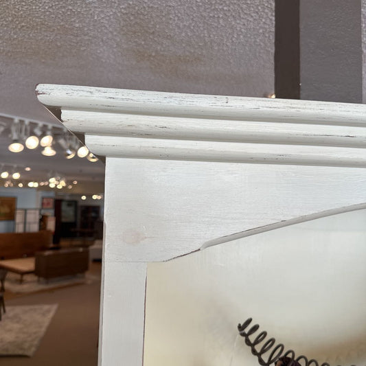 Cream Distressed Bookcase C BOOKSHELVES