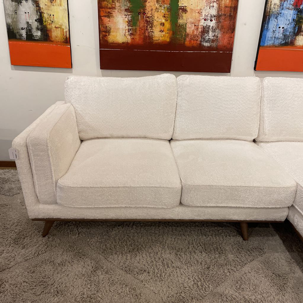 Ivory RAF Chaise Sect U SECTIONALS RAF