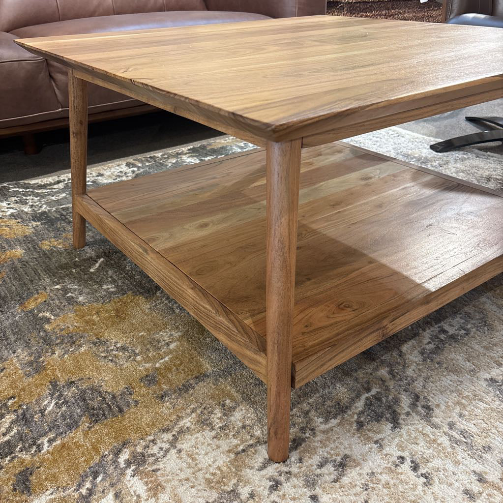 Natural Acacia Square Coffee Table C COFFEE TABLES