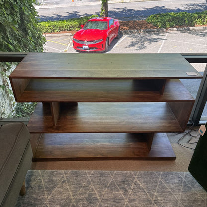 Walnut Cube Console Table C CONSOLE TABLES