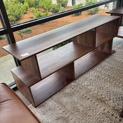Walnut Asymmetric TV Stand