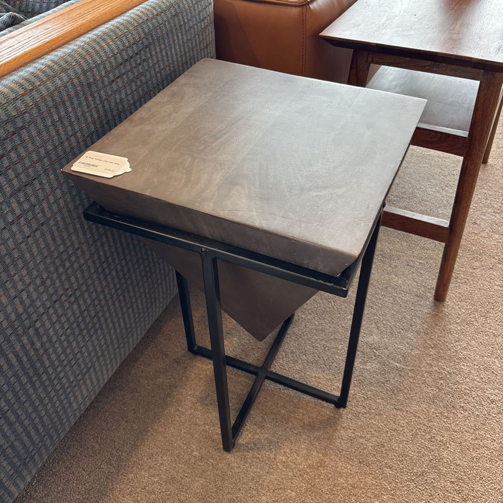 M. Grey Triangle Cube End Table C SIDE TABLES