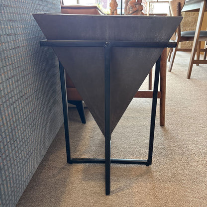 M. Grey Triangle Cube End Table C SIDE TABLES