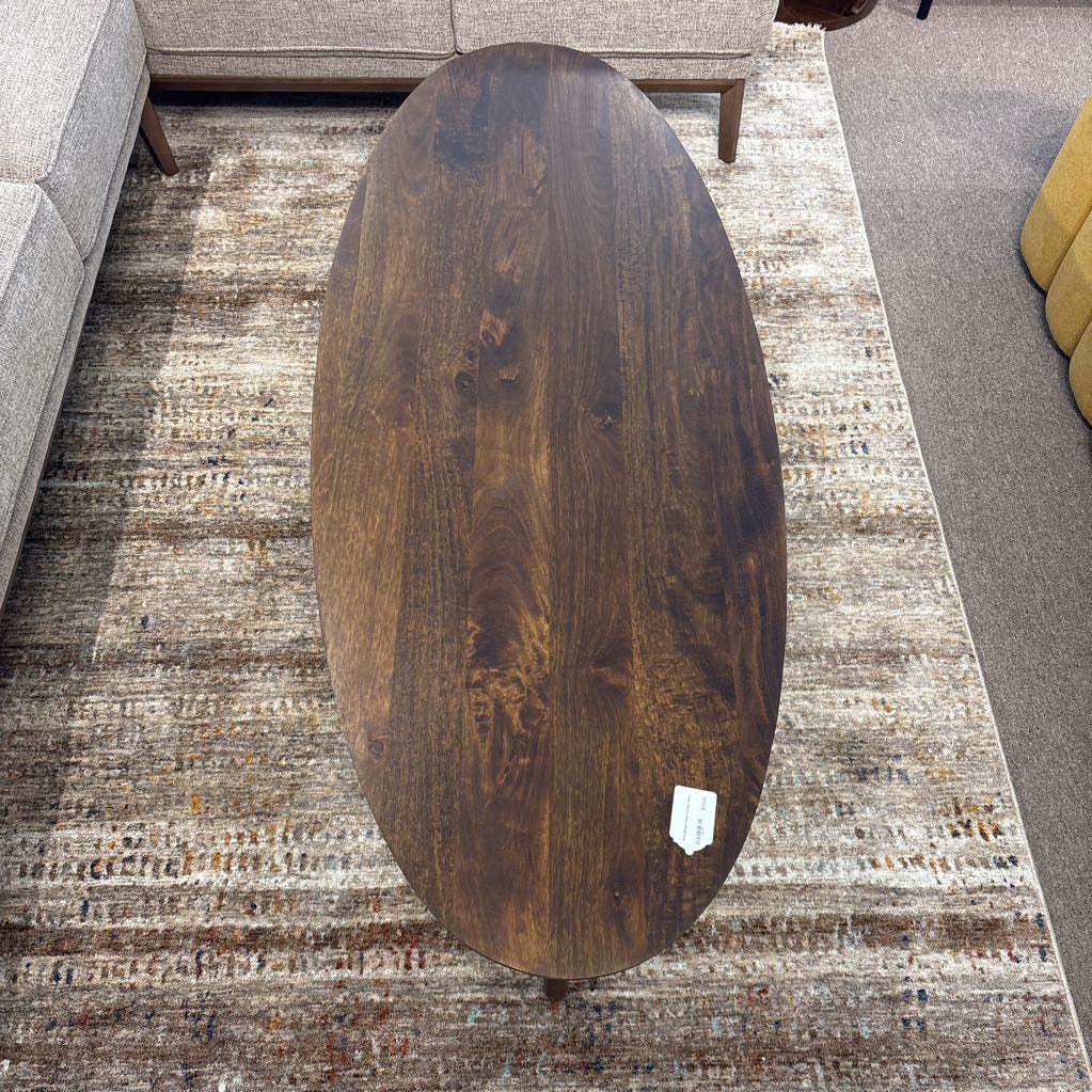 Oval Mango Wood Coffee Table