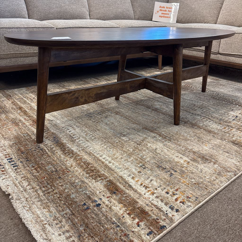 Oval Mango Wood Coffee Table