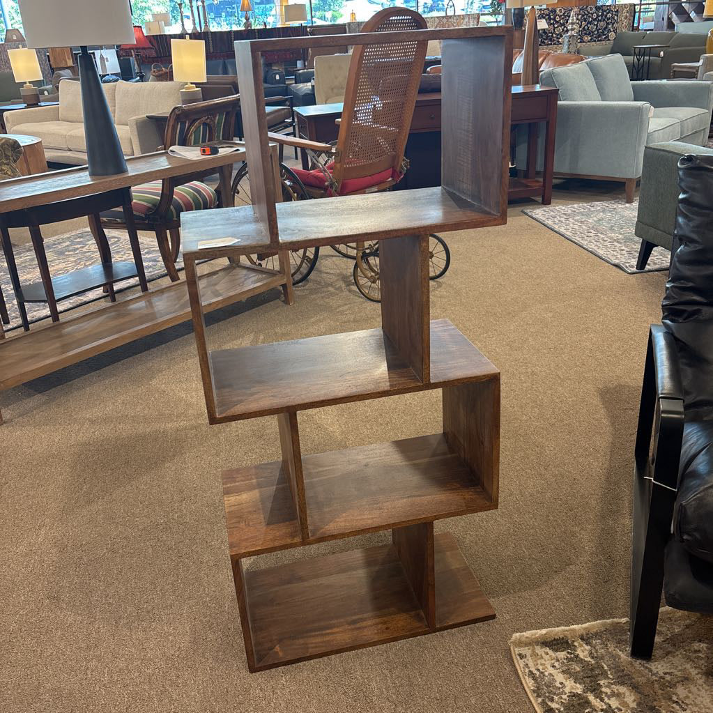 Dark Acacia 4 Cube Shelf C BOOKSHELVES