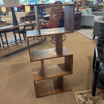 Dark Acacia 4 Cube Shelf C BOOKSHELVES