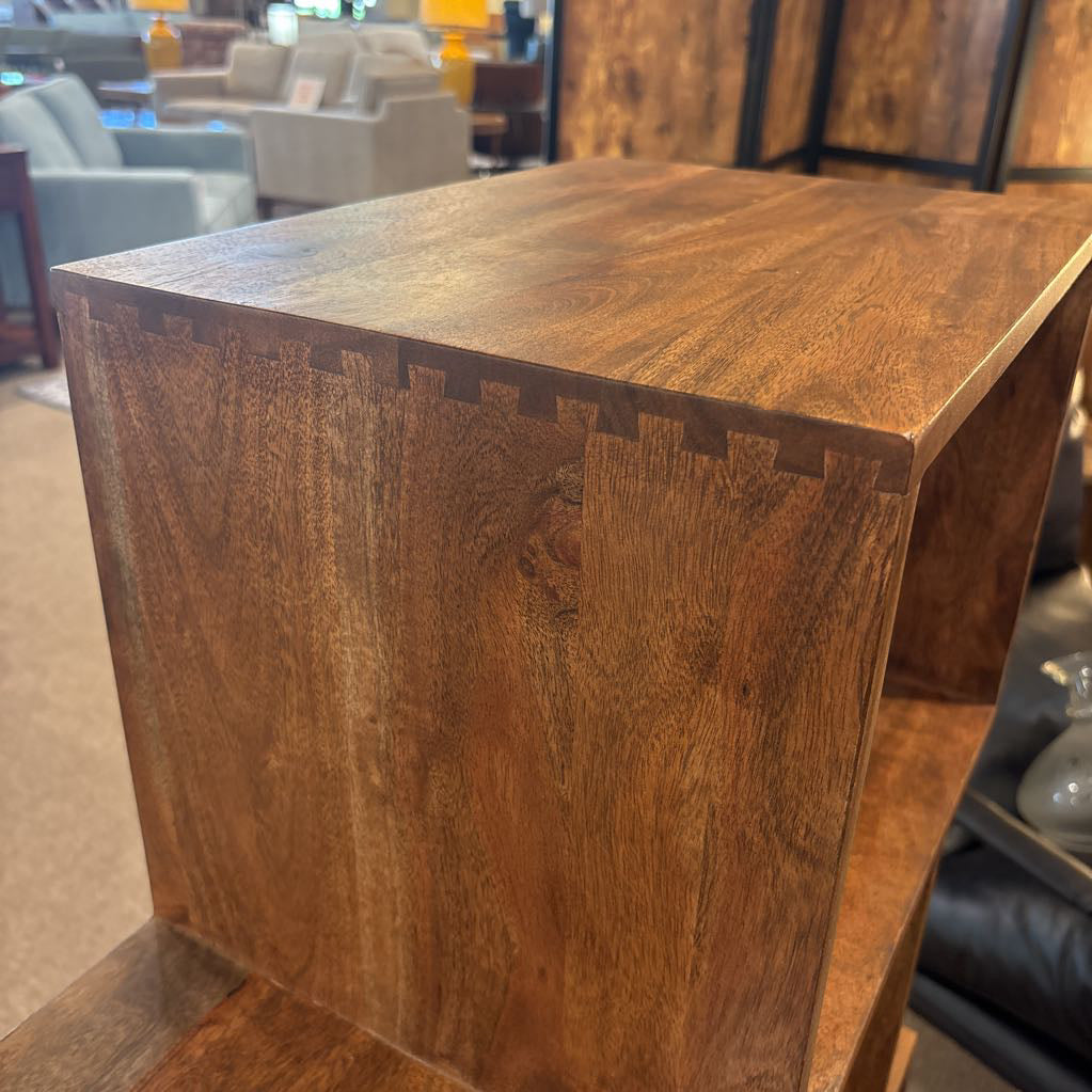 Dark Acacia 4 Cube Shelf C BOOKSHELVES