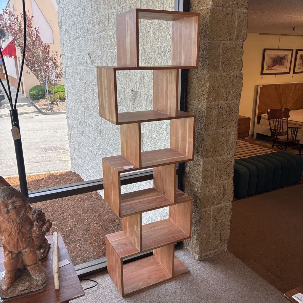 Natural Acacia 6 Cube Shelf C BOOKSHELVES