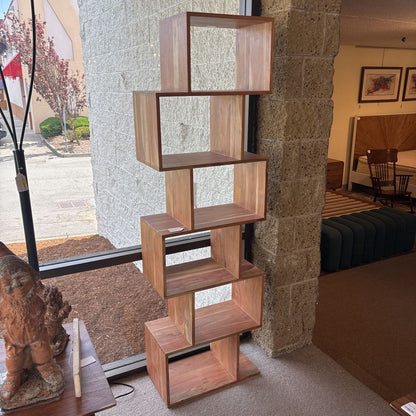 Natural Acacia 6 Cube Shelf C BOOKSHELVES