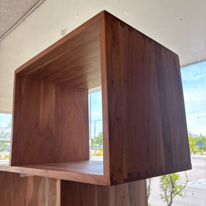 Natural Acacia 6 Cube Shelf C BOOKSHELVES