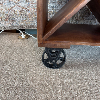 Roca Bookcase with Wheels