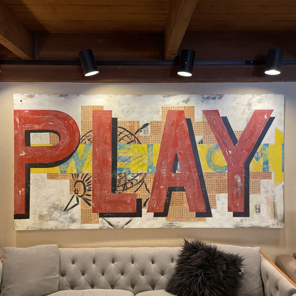 Barbie Bond "PLAY" Mixed Media Art