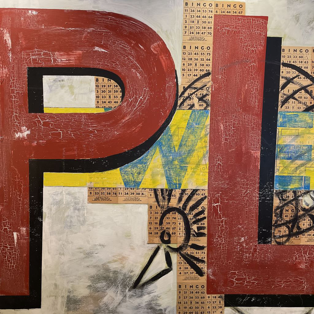 Barbie Bond "PLAY" Mixed Media Art