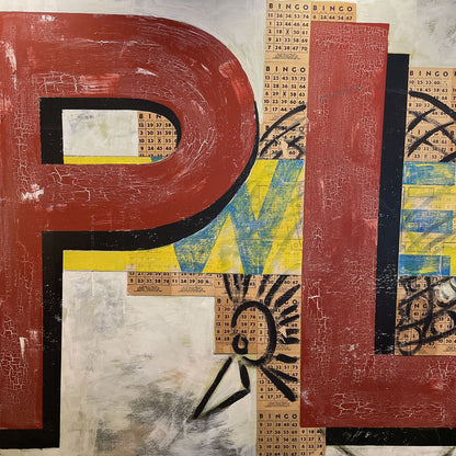 Barbie Bond "PLAY" Mixed Media Art