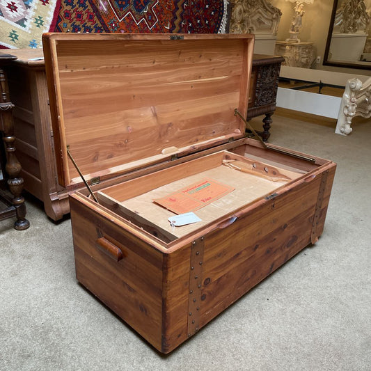 Cedar Lined Trunk w Sliding Shelf