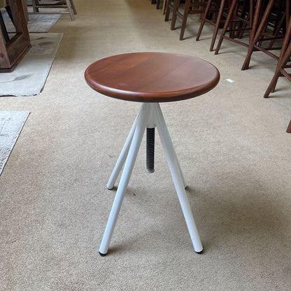 White Metal Leg Adjustable Stool C STOOLS
