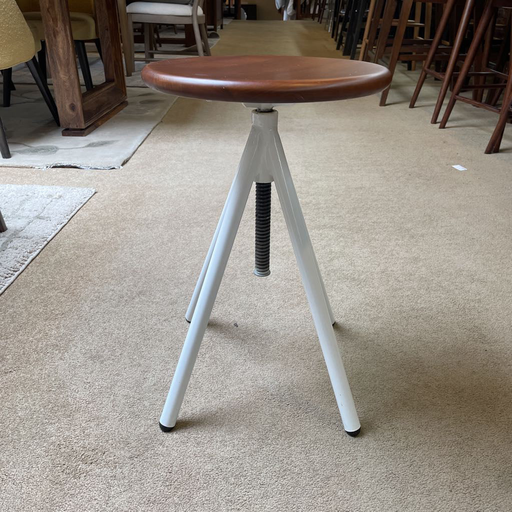 White Metal Leg Adjustable Stool C STOOLS