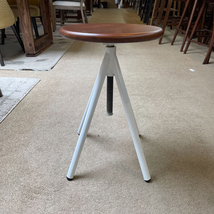White Metal Leg Adjustable Stool C STOOLS