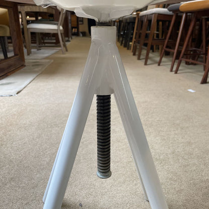 White Metal Leg Adjustable Stool C STOOLS