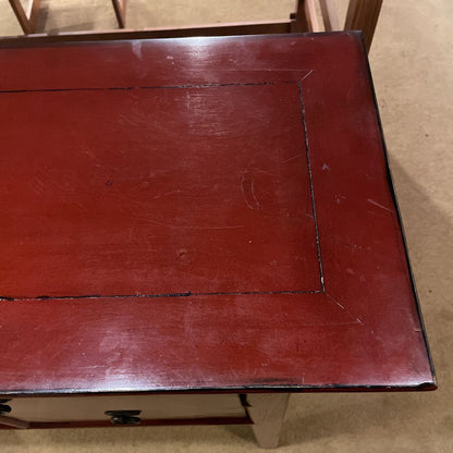 Asian Style Red Console Table with Drawers C CABINETS